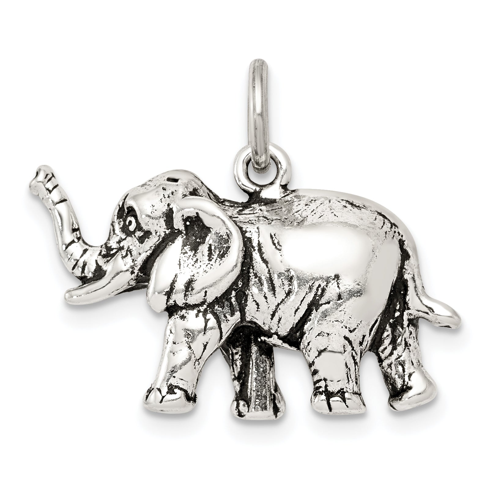 Sterlingsilber Antikisiert Elefant Charm