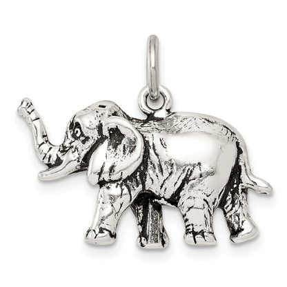 Sterlingsilber Antikisiert Elefant Charm