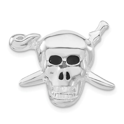 Sterlingsilber Emailliert Totenkopf mit Kreuz Bones Anhänger