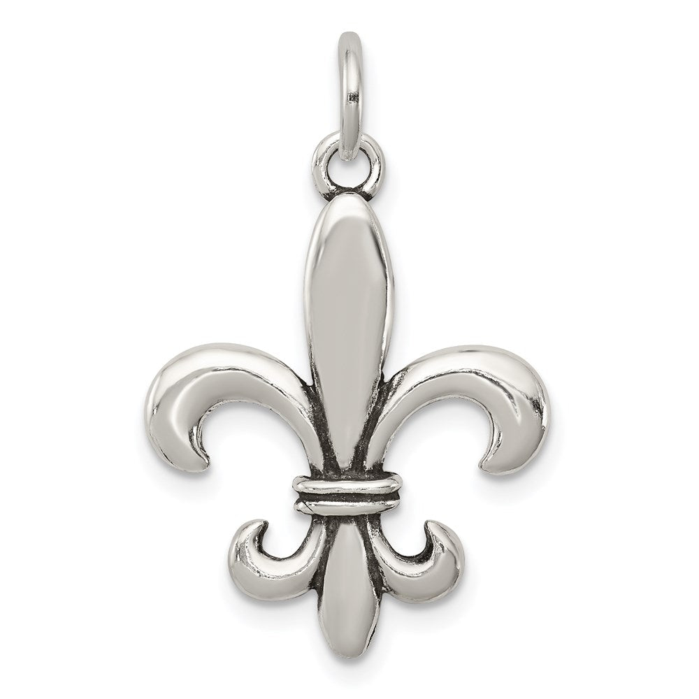 Sterlingsilber Antikisiert Fleur De Lis Charm