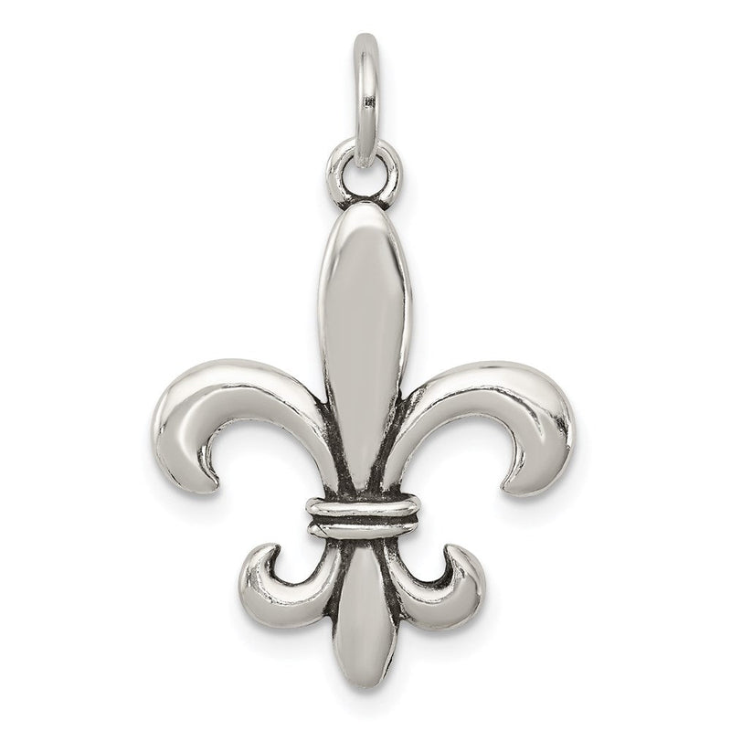 Sterlingsilber Antikisiert Fleur De Lis Charm
