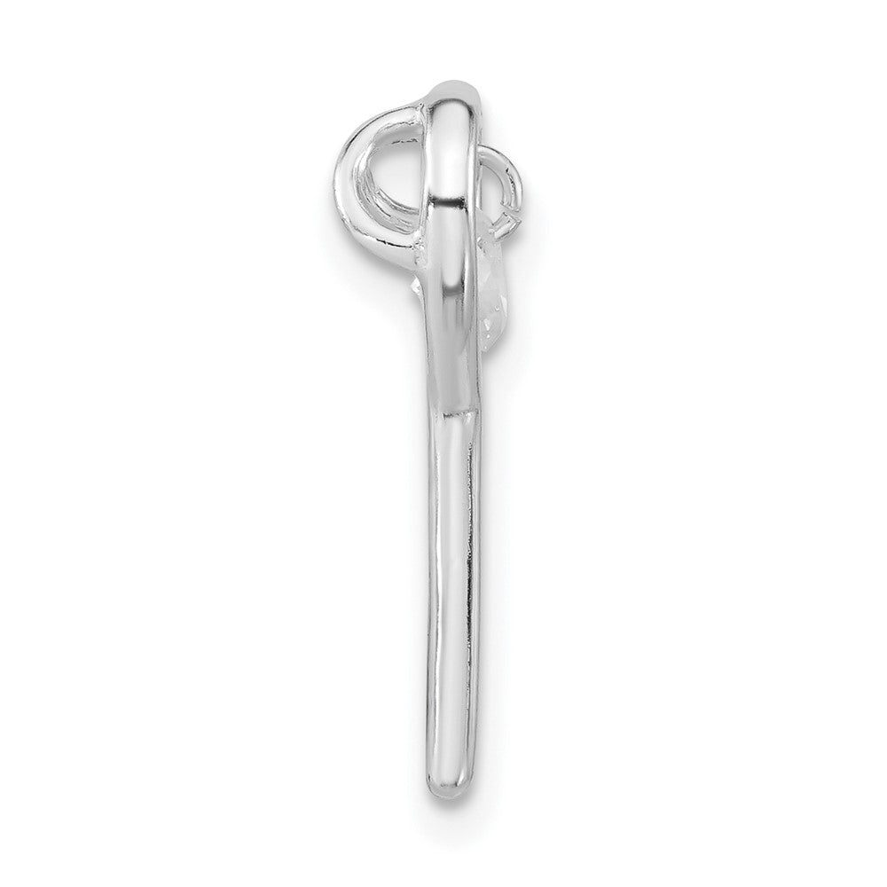Sterlingsilber Zirkonia Offen Key Anhänger