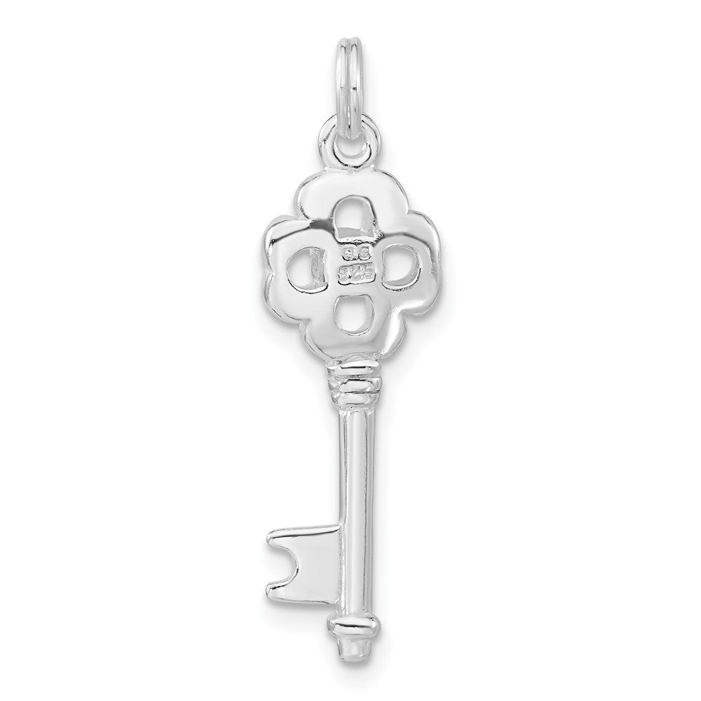 Sterlingsilber Zirkonia Key Anhänger