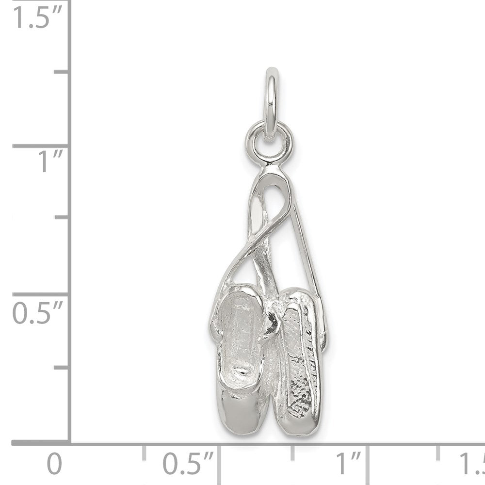 Sterlingsilber Ballett Slippers Charm