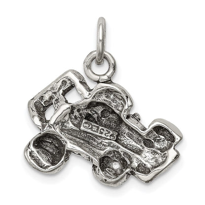 Sterlingsilber Antikisiert Go Kart Racer Charm