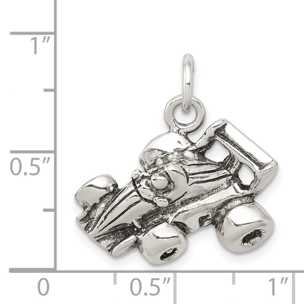 Sterlingsilber Antikisiert Go Kart Racer Charm