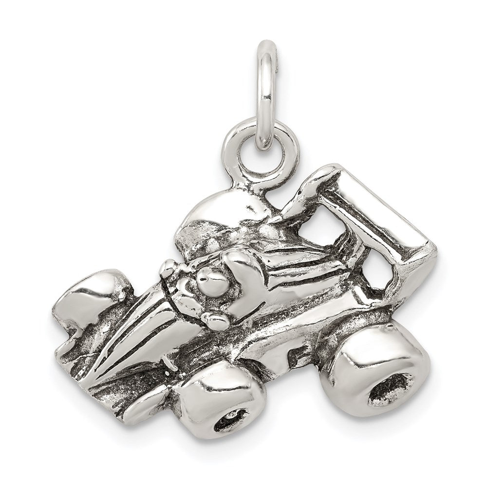 Sterlingsilber Antikisiert Go Kart Racer Charm