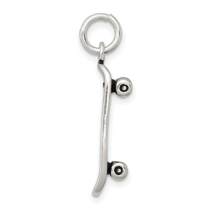 Sterlingsilber Antikisiert Skateboard Charm