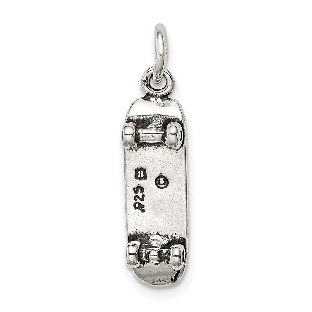 Sterlingsilber Antikisiert Skateboard Charm