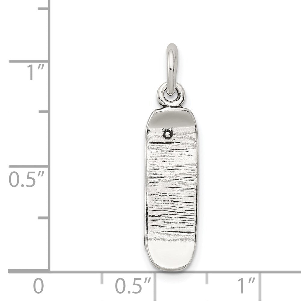 Sterlingsilber Antikisiert Skateboard Charm