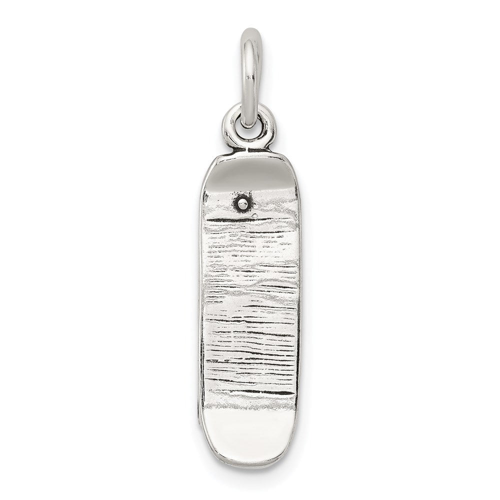 Sterlingsilber Antikisiert Skateboard Charm