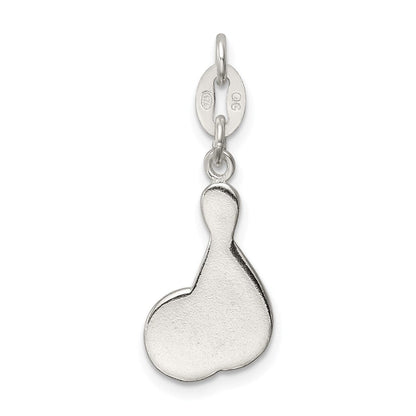 Sterlingsilber Poliert Emaille Bowling Charm