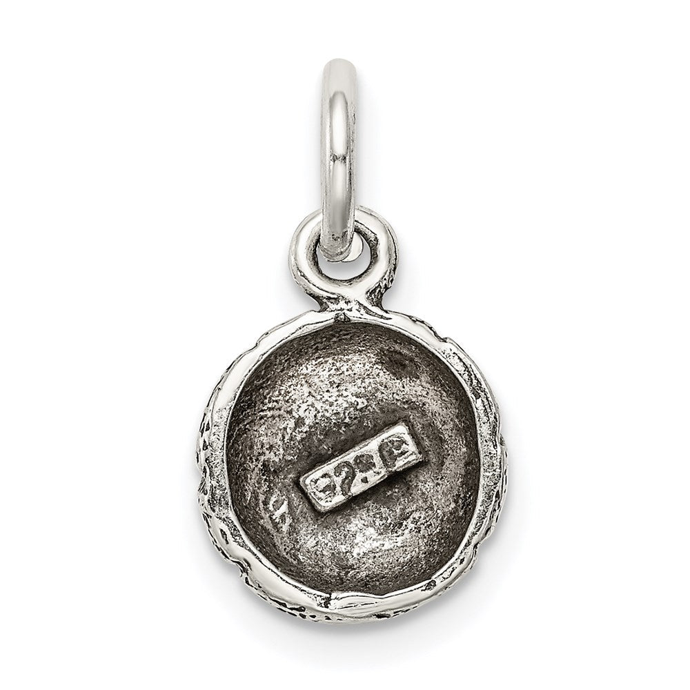 Sterlingsilber Antikisiert Basketball Charm