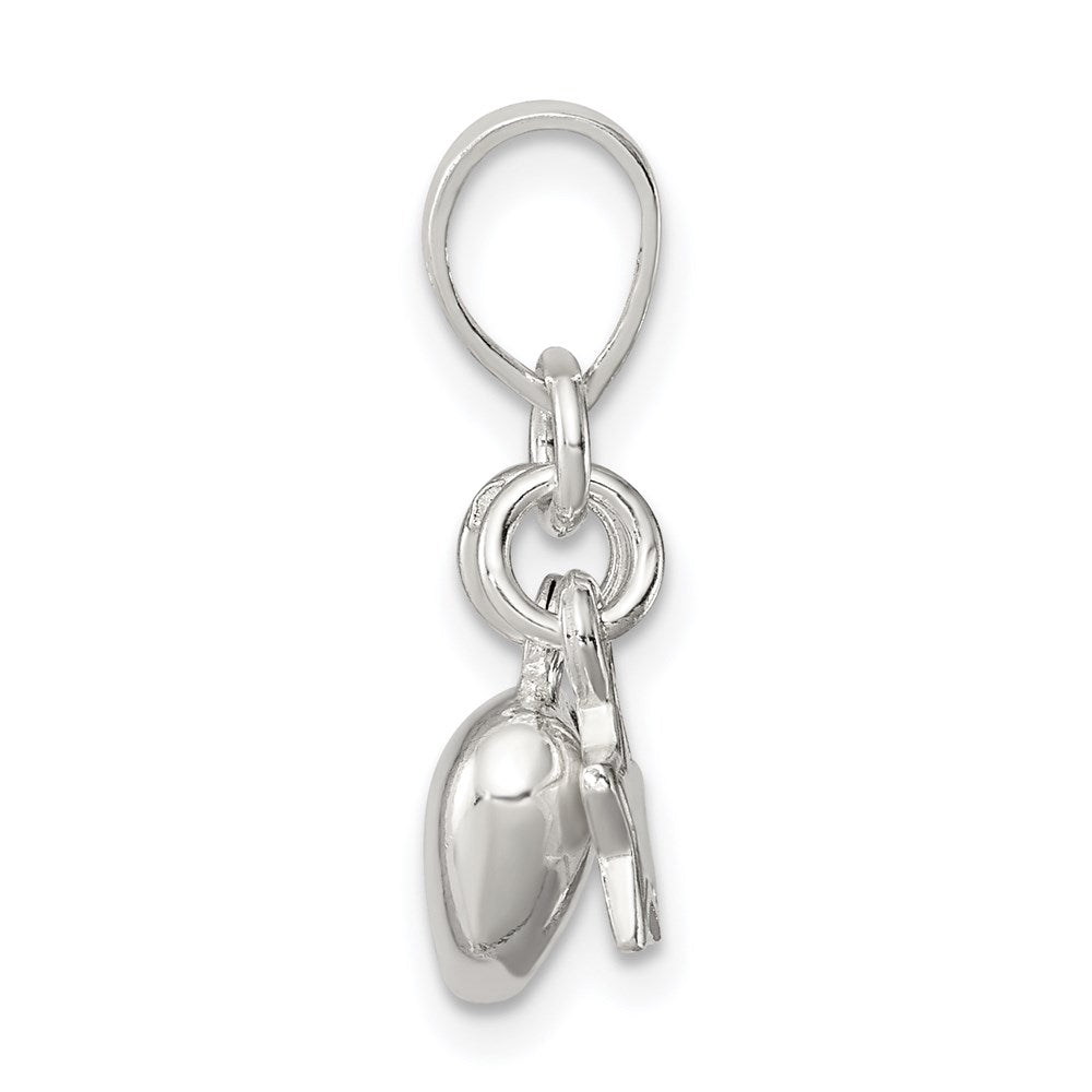 Sterlingsilber Herz und Stern Anhänger