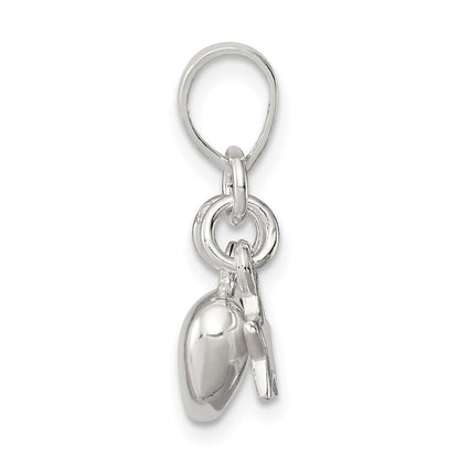 Sterlingsilber Herz und Stern Anhänger