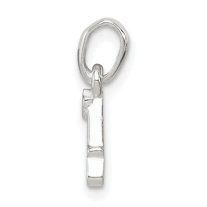 Sterlingsilber Buchstabe A mit Emaille Anhänger