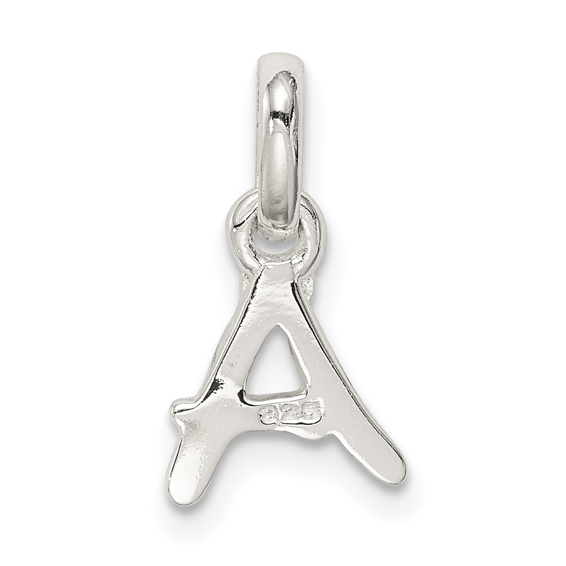 Sterlingsilber Buchstabe A mit Emaille Anhänger