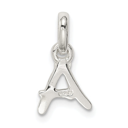 Sterlingsilber Buchstabe A mit Emaille Anhänger