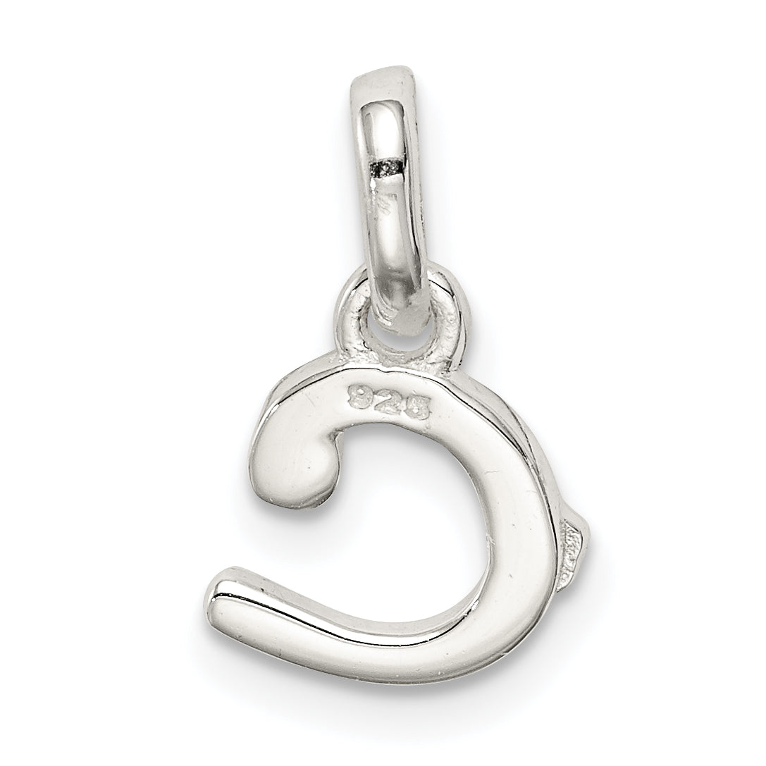 Sterlingsilber Buchstabe C mit Emaille Anhänger