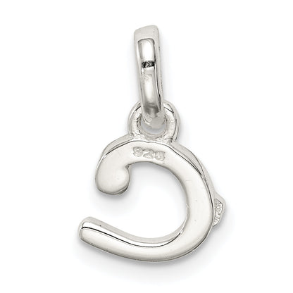 Sterlingsilber Buchstabe C mit Emaille Anhänger