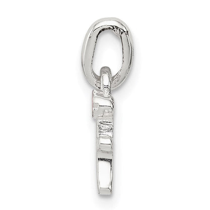 Sterlingsilber Buchstabe F mit Emaille Anhänger