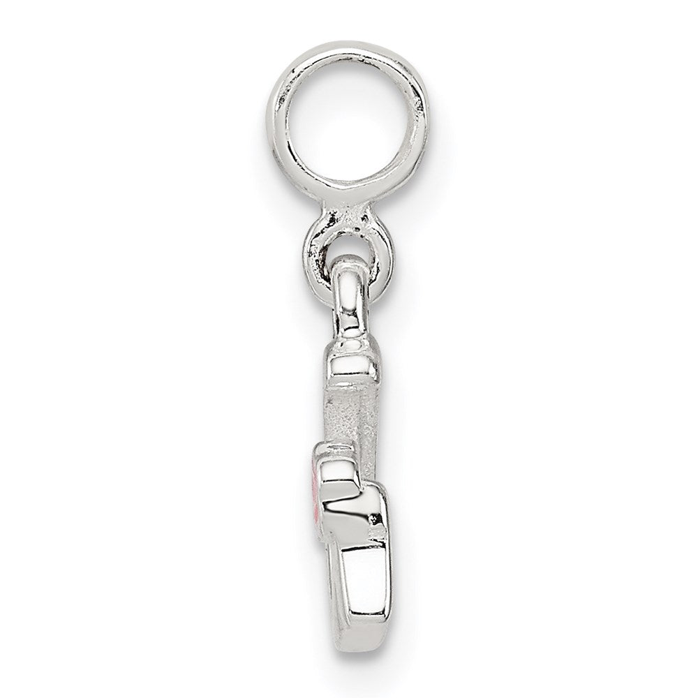 Sterlingsilber Buchstabe G mit Emaille Anhänger