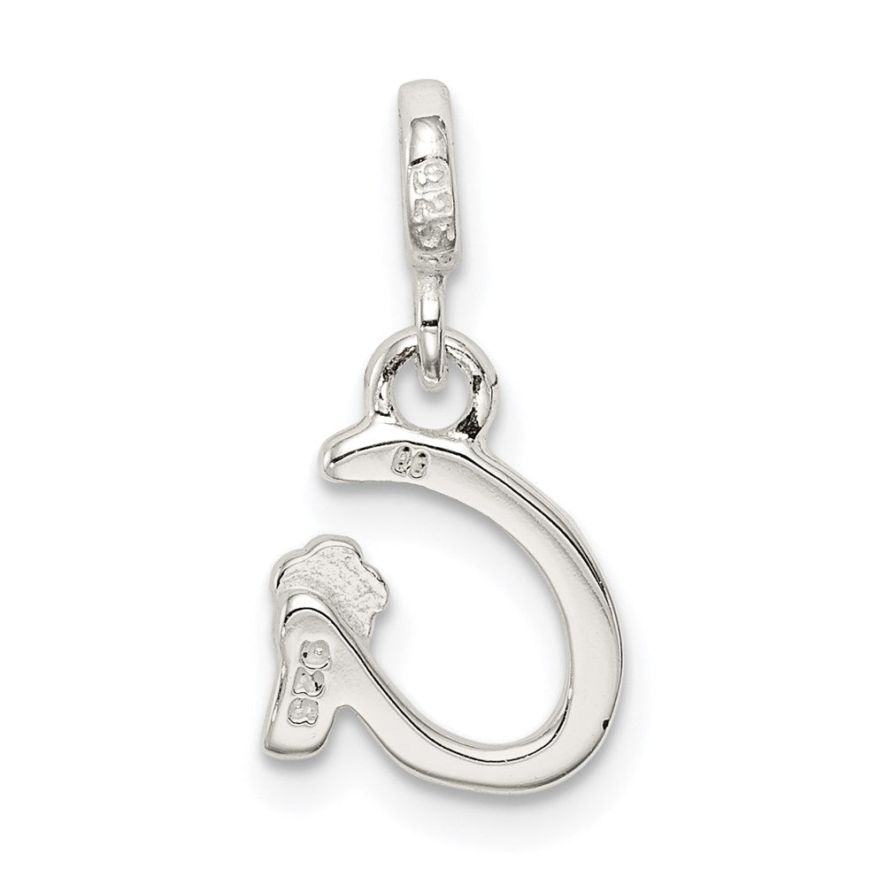 Sterlingsilber Buchstabe G mit Emaille Anhänger