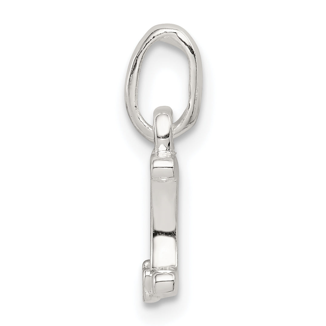 Sterlingsilber Buchstabe I mit Emaille Anhänger