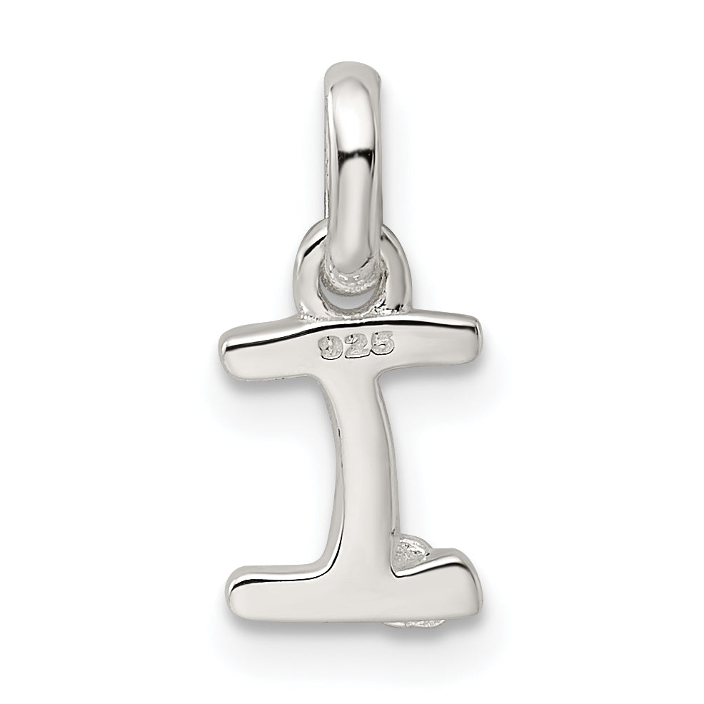 Sterlingsilber Buchstabe I mit Emaille Anhänger