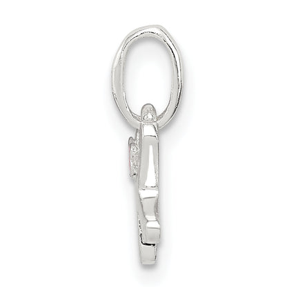 Sterlingsilber Buchstabe K mit Emaille Anhänger