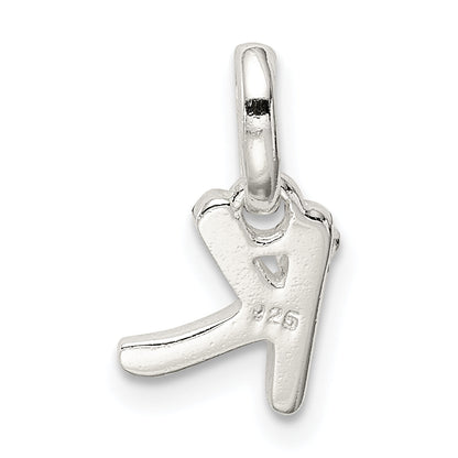 Sterlingsilber Buchstabe K mit Emaille Anhänger