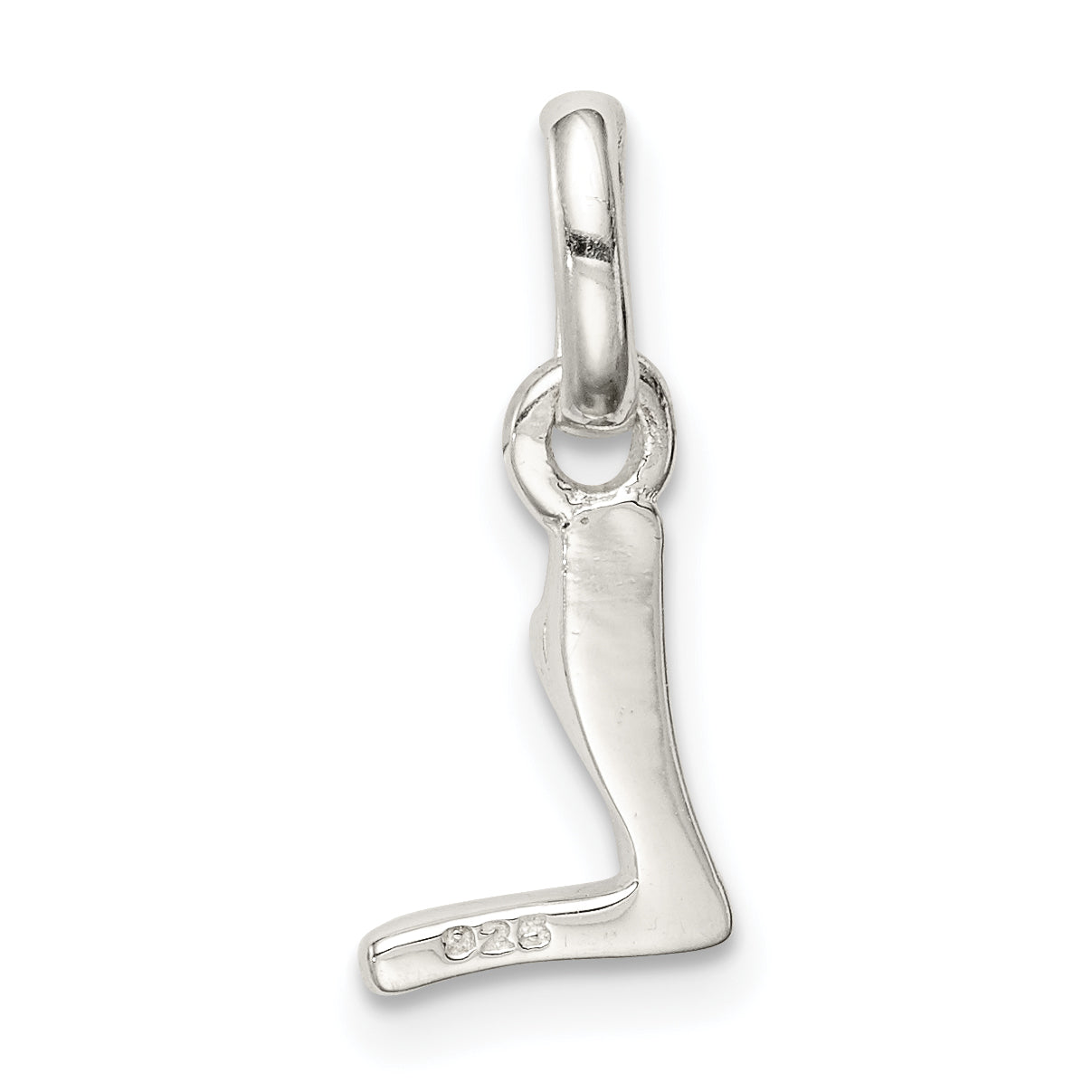 Sterlingsilber Buchstabe L mit Emaille Anhänger