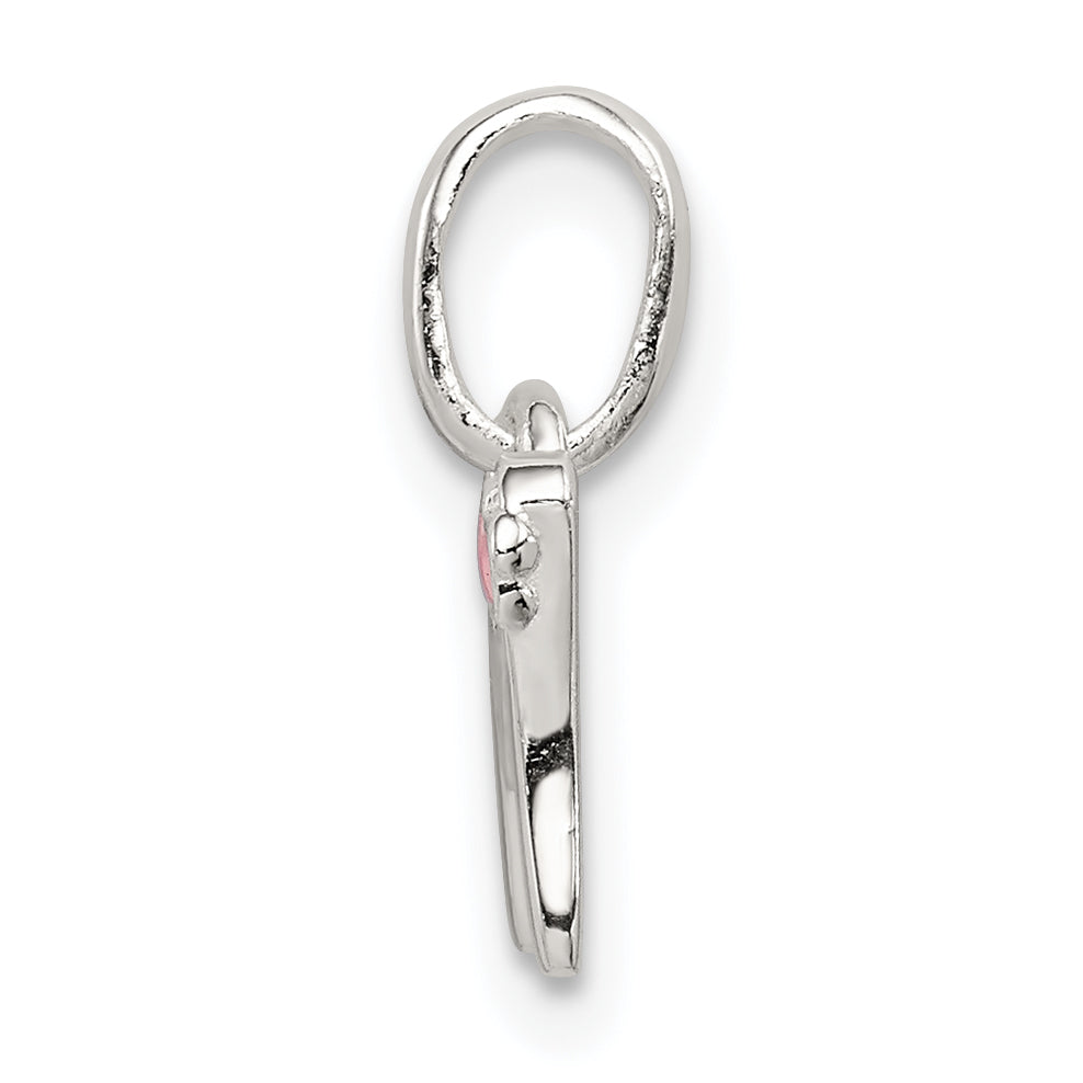 Sterlingsilber Buchstabe M mit Emaille Anhänger