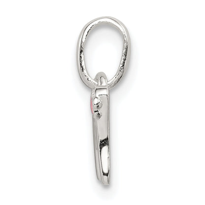 Sterlingsilber Buchstabe M mit Emaille Anhänger