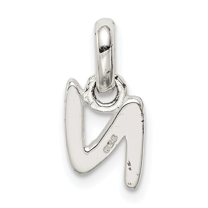 Sterlingsilber Buchstabe N mit Emaille Anhänger
