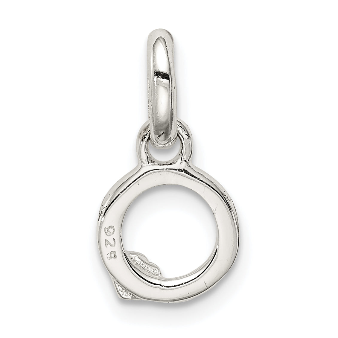 Sterlingsilber Buchstabe O mit Emaille Anhänger