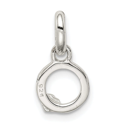 Sterlingsilber Buchstabe O mit Emaille Anhänger