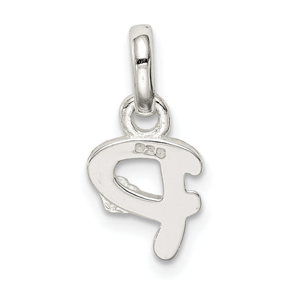 Sterlingsilber Buchstabe P mit Emaille Anhänger