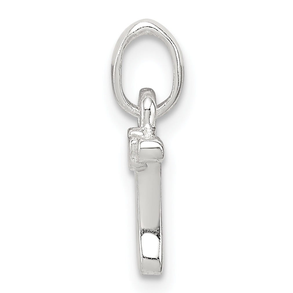 Sterlingsilber Buchstabe T mit Emaille Anhänger