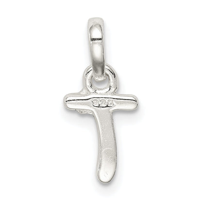 Sterlingsilber Buchstabe T mit Emaille Anhänger