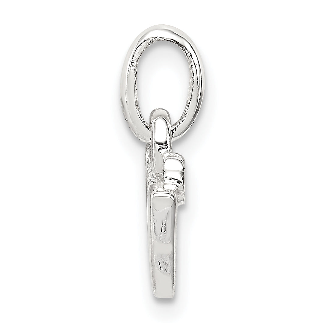 Sterlingsilber Buchstabe V mit Emaille Anhänger
