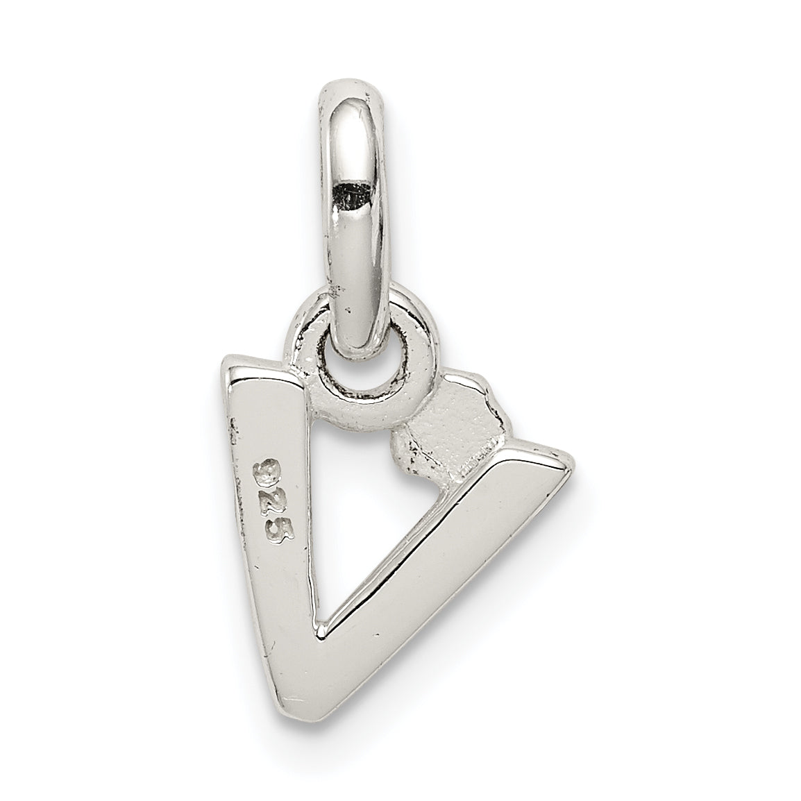 Sterlingsilber Buchstabe V mit Emaille Anhänger