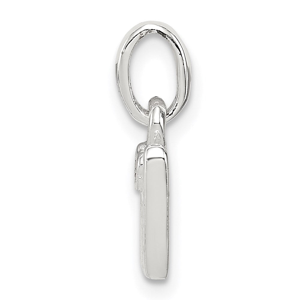 Sterlingsilber Buchstabe W mit Emaille Anhänger