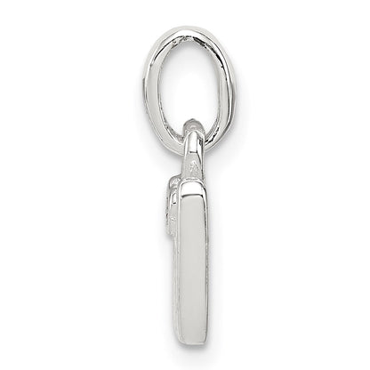Sterlingsilber Buchstabe W mit Emaille Anhänger