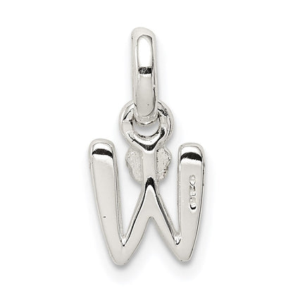 Sterlingsilber Buchstabe W mit Emaille Anhänger