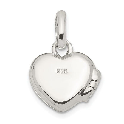 Sterlingsilber Blau Emaille Schmetterling Herz Medaillon