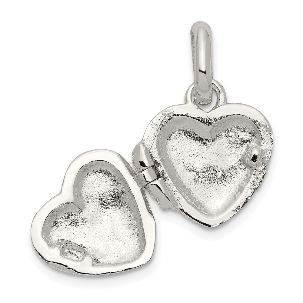 Sterlingsilber Blau Emaille Schmetterling Herz Medaillon