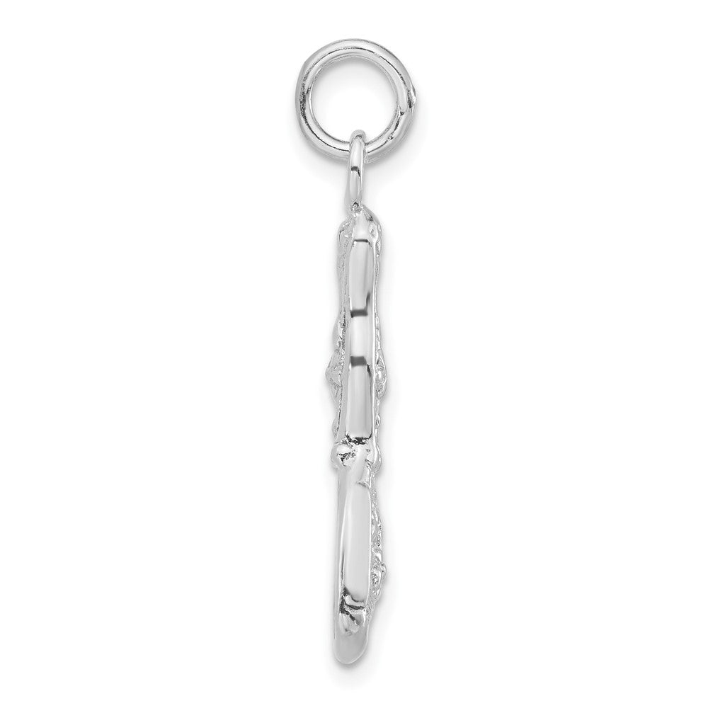 Sterlingsilber 3-d Poliert Mirror Charm