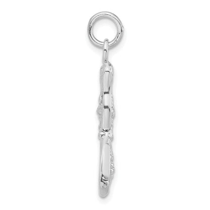 Sterlingsilber 3-d Poliert Mirror Charm