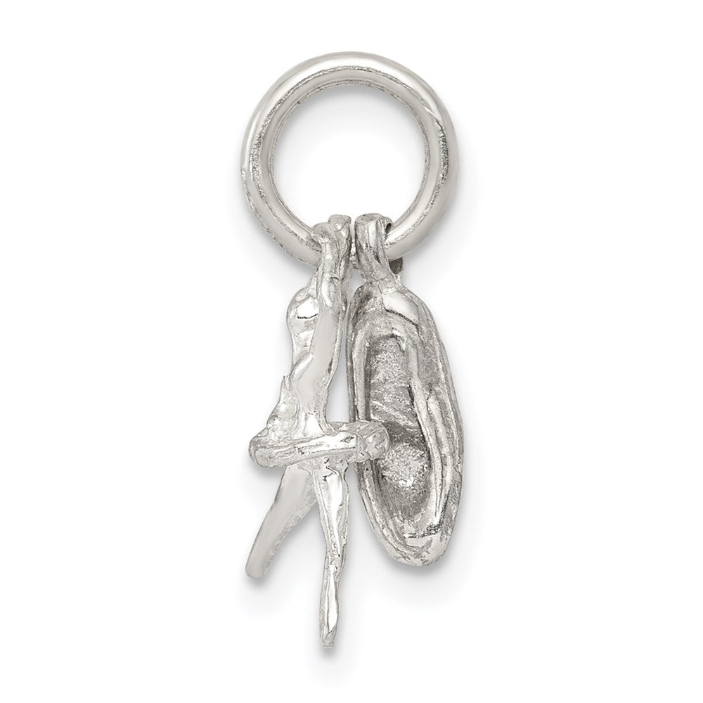Sterlingsilber Ballerina mit Schuh Charm